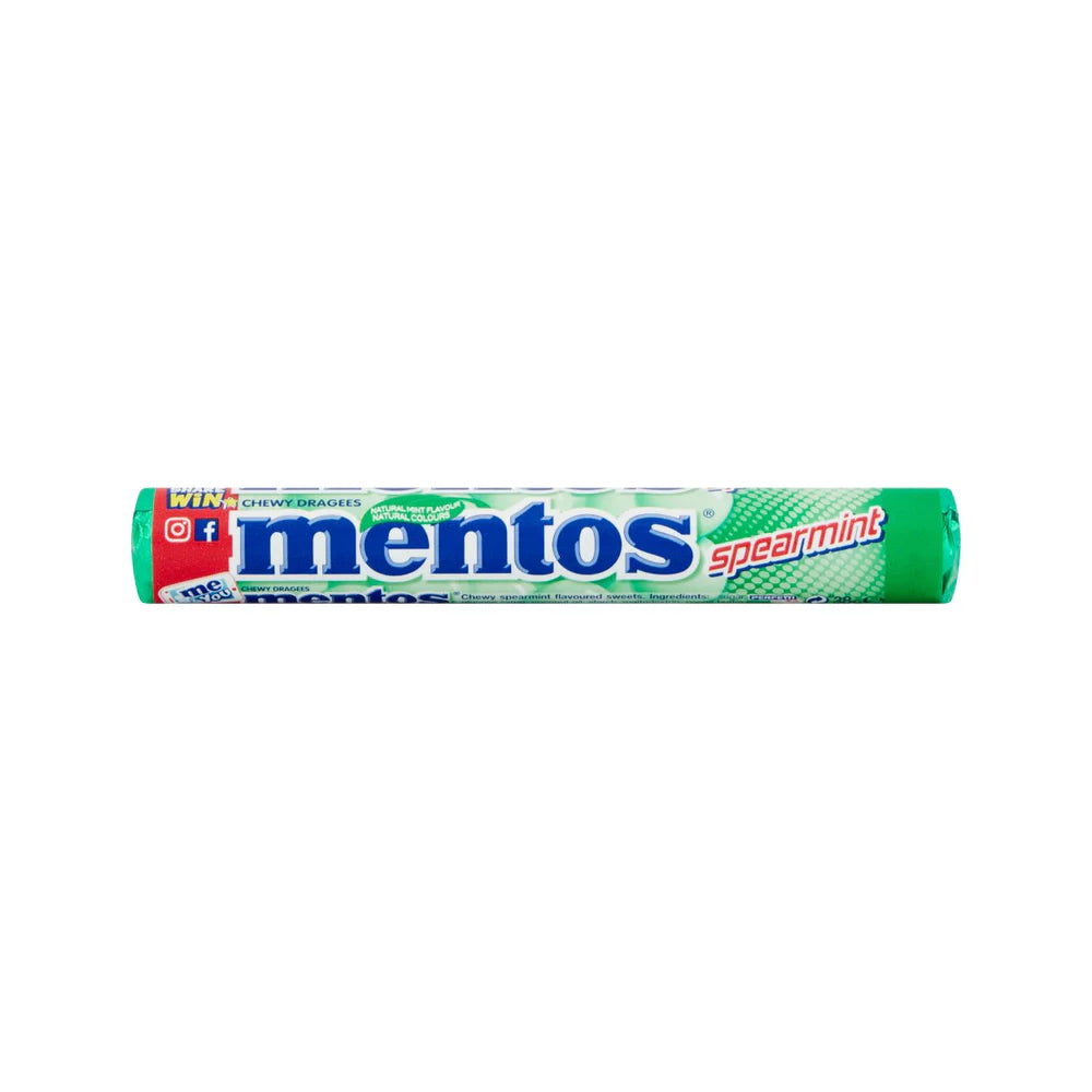 Mentos Spearmint Chewy Dragees 38g