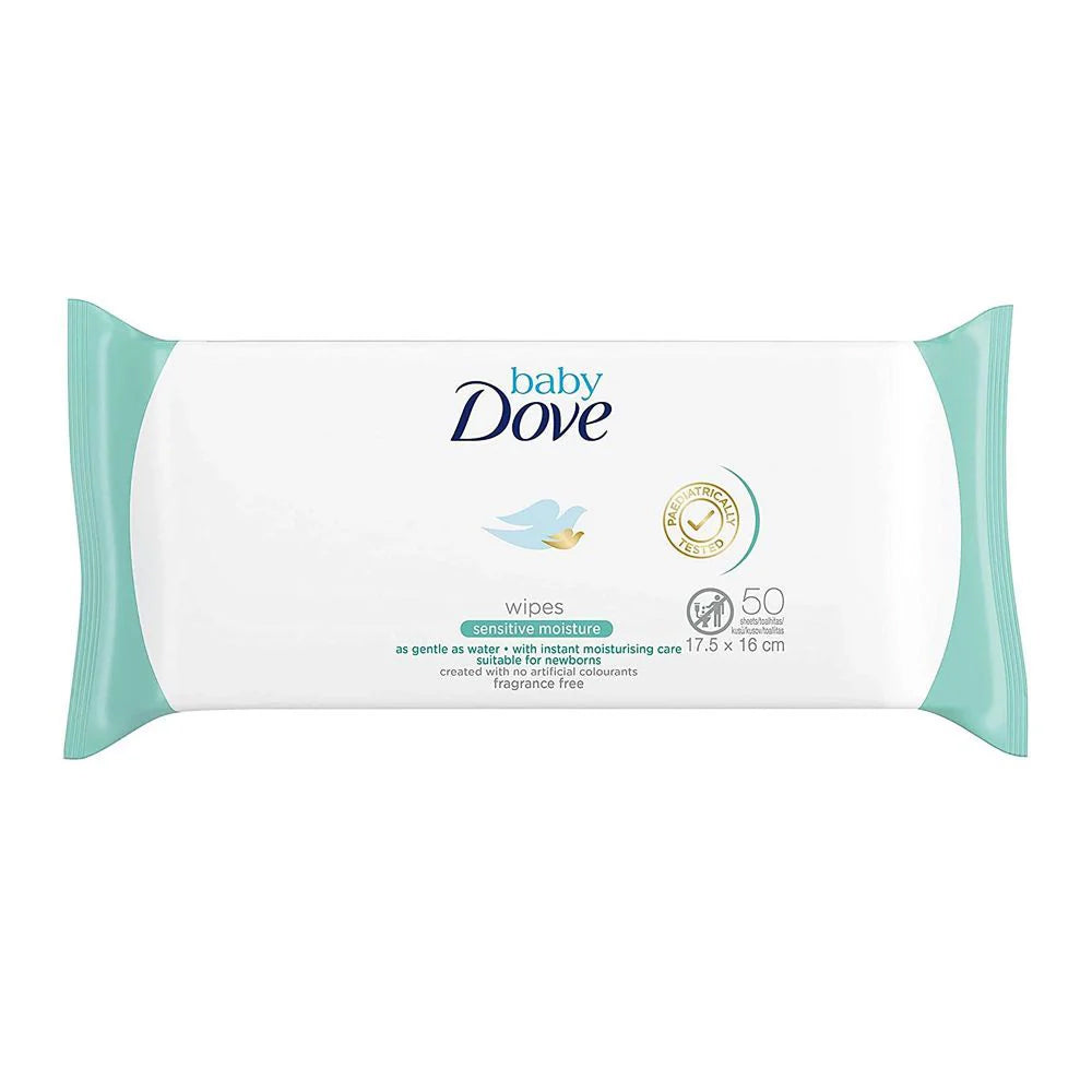 Dove Sensitive Rich Moisture Baby Wipes 50`s