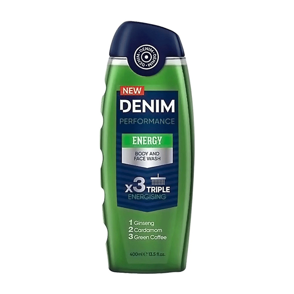 Denim Performance Energy Body & Face Wash 400ml