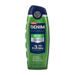 Denim Performance Energy Body & Face Wash 400ml