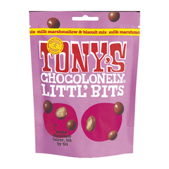 Tonys Chocolonely Littl Bits Milk Marshmallow Chocolate Pouch 100g