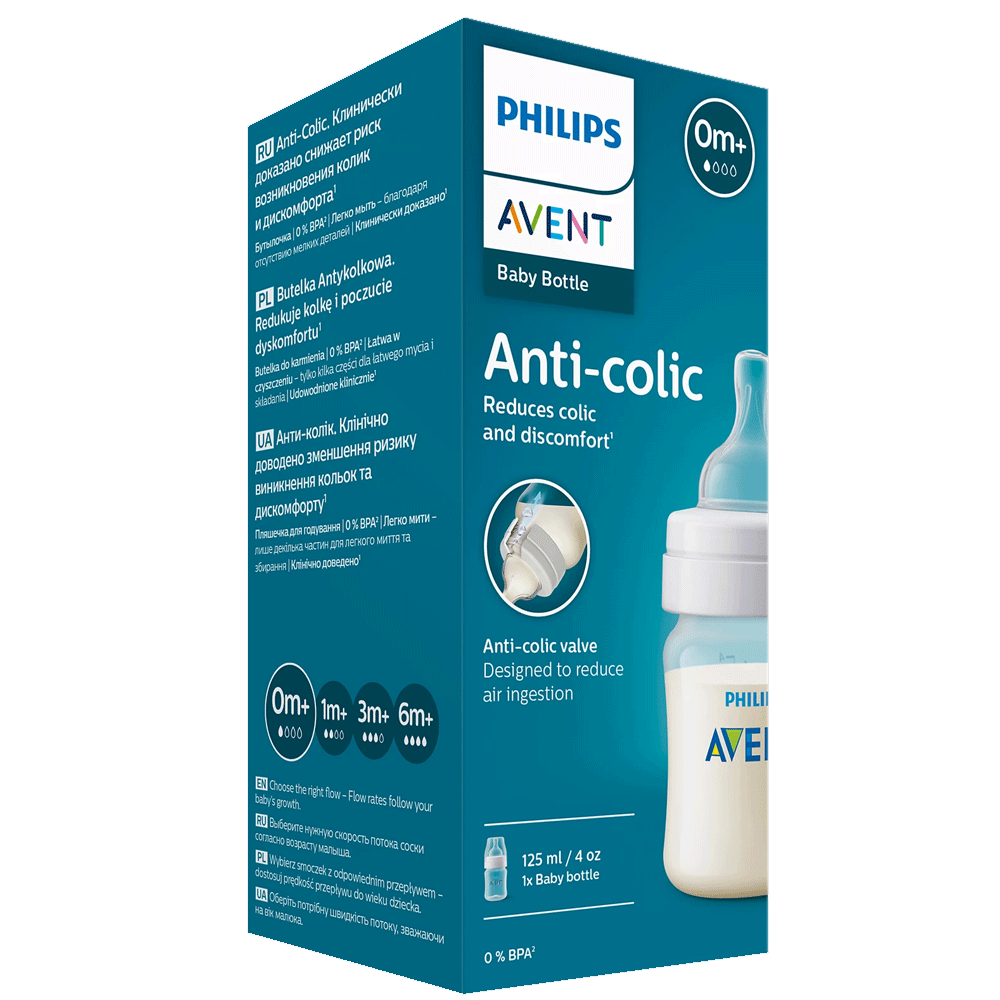 Philips Avent Anti-Colic 0m+ Baby Bottle 125ml SCY100/01