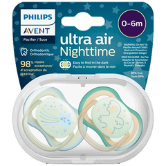 Philips Avent Soother Ultra Air Nighttime 0-6m SCF376/18