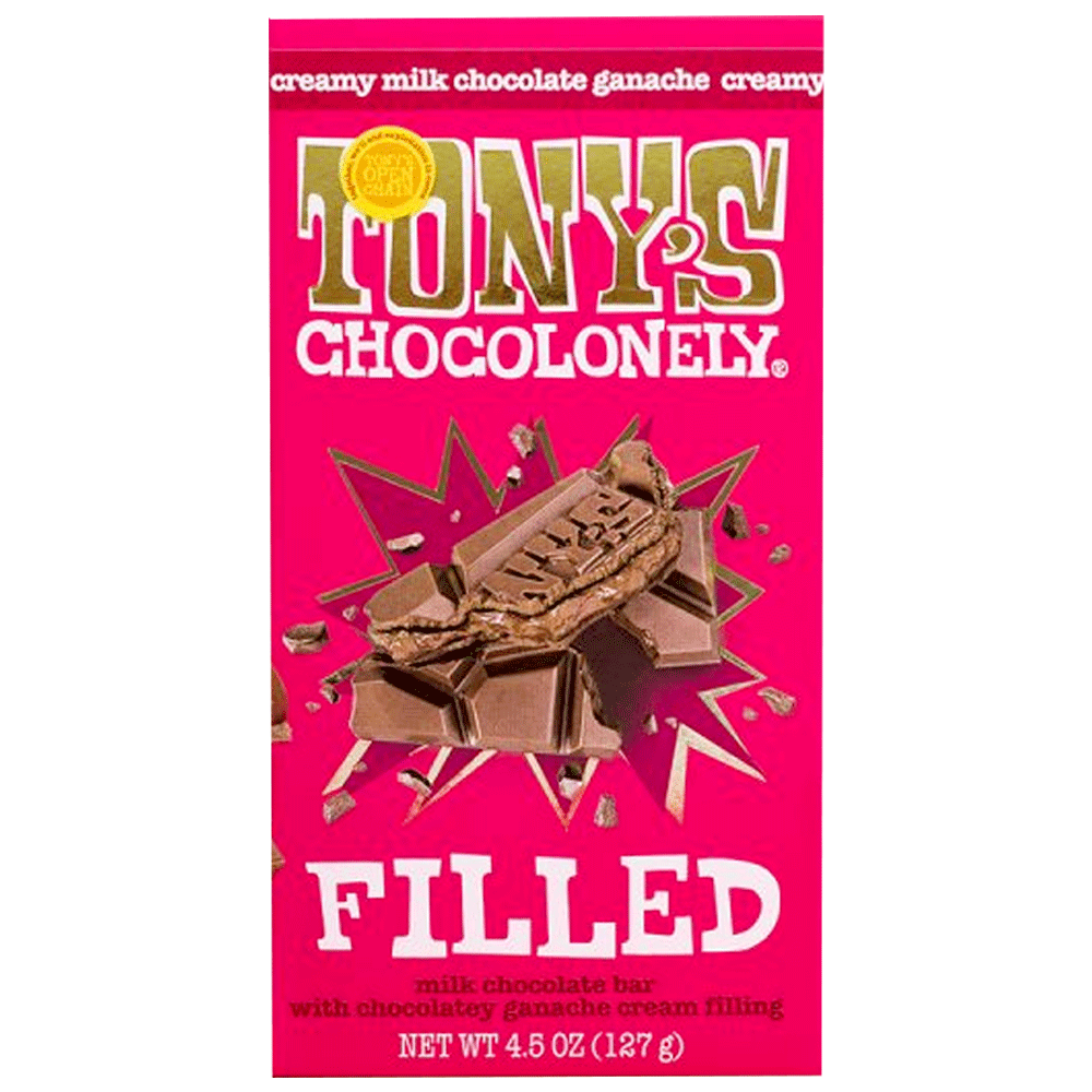 Tonys Chocolonely Creamy Milk Chocolate Ganache Filled 127g