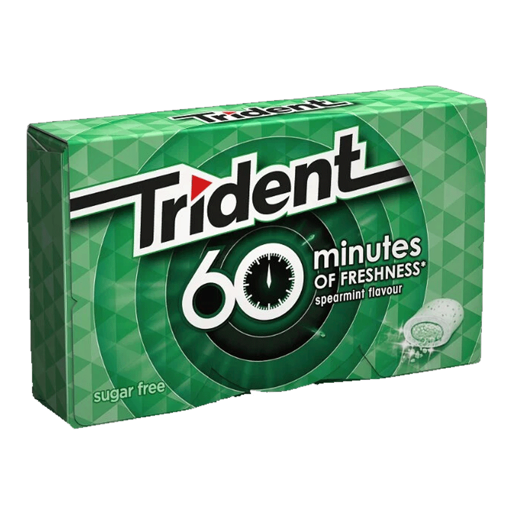 Trident 60 Minutes Spearmint Sugar Free 22g