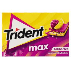 Trident Max Raspberry Lemon Sugar Free Gum 27g