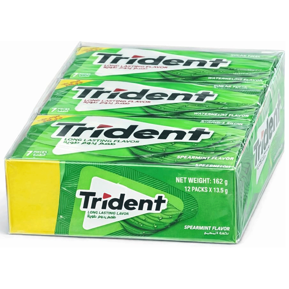 Trident Fresh Spearmint Flavour Sugar Free 13.5g