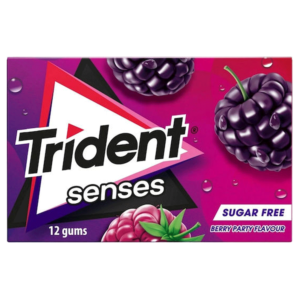 Trident Senses Berry Party Flavour Sugar Free 23g