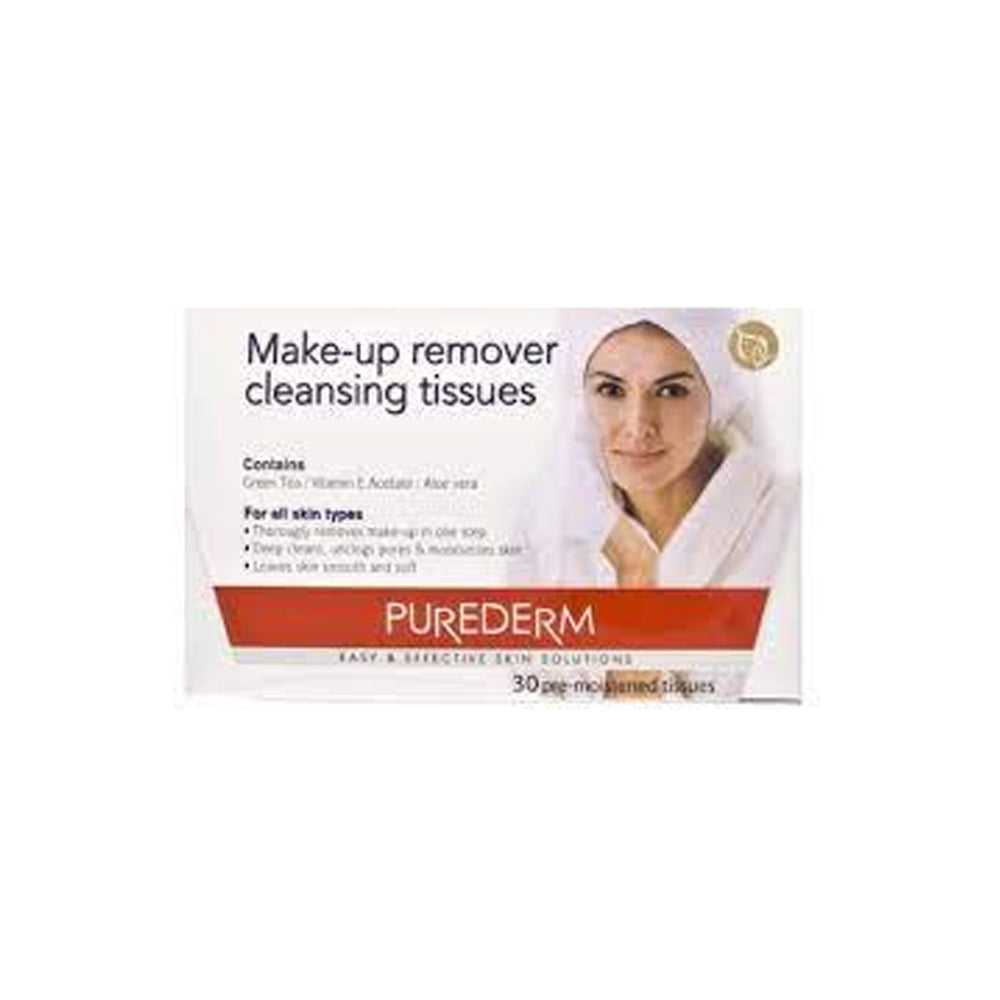 Purederm Make-Up Remover Cleansing Tissues 30s
