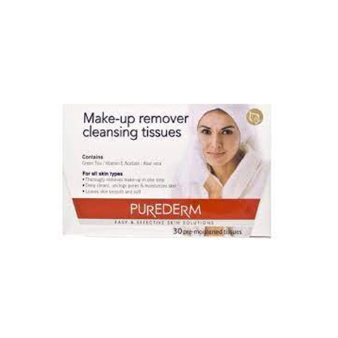 Purederm Make-Up Remover Cleansing Tissues 30s