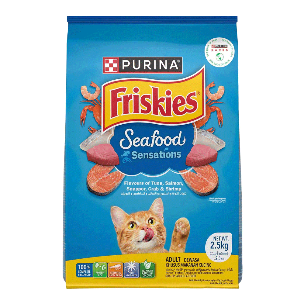 Friskies Seafood Sensations Adult Cat Food 2.5kg
