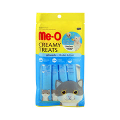 Me-o Creamy Treats Chicken & Liver Flavour 4 Sachets