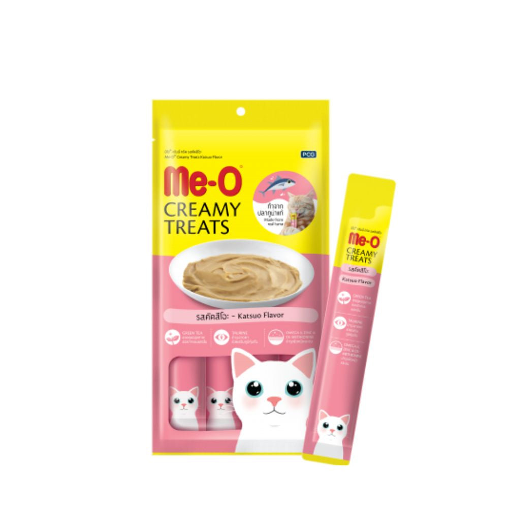 Me-o Creamy Treats Tuna Katsuno Flavour Cat Food 4pcs