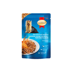 Smartheart Chicken Chunk In Gravy Teriyaki Flavour Dog Food 80g