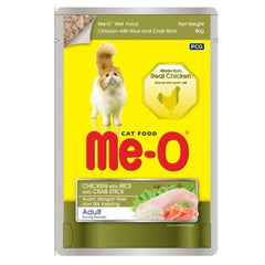 Me-o Adult Chicken With Rice And Crab Stick Cat Food 80g