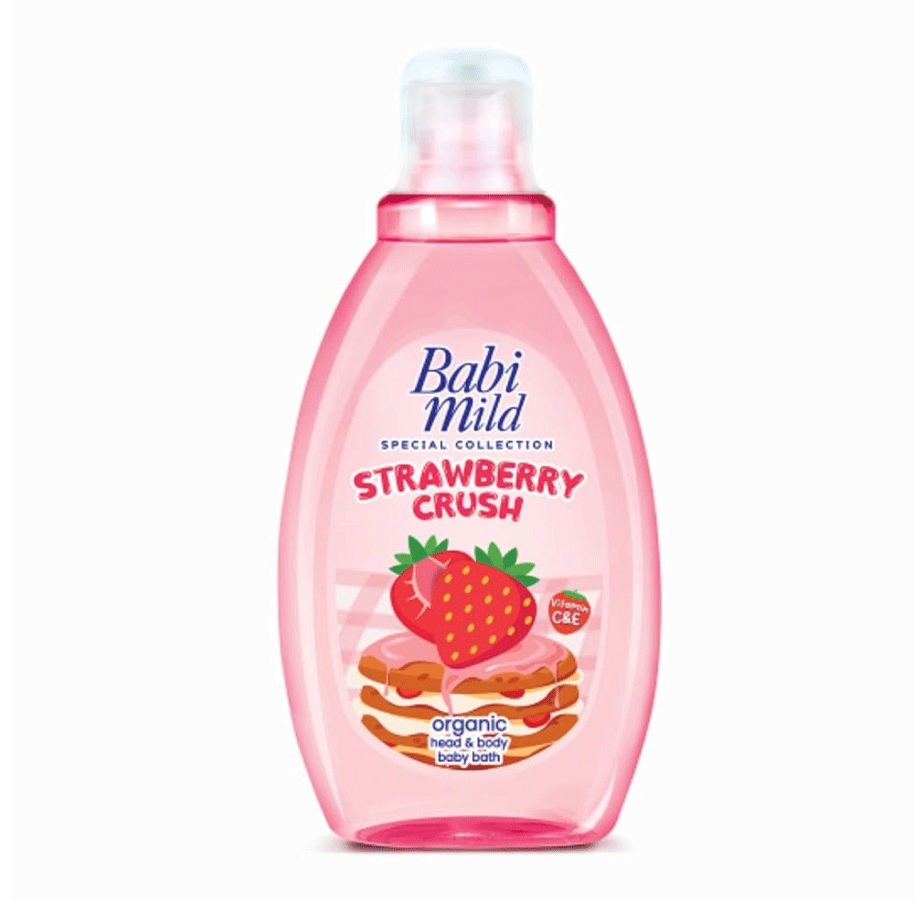 Babi Mild Kids Organic Bubble Strawberry Scent Bath 400ml