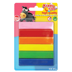 Kiddy Clay 6Colors Modeling Clay St-60-6