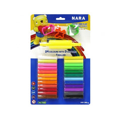 Nara 24 Colors Clay With 3 Cutters & 1 Roller