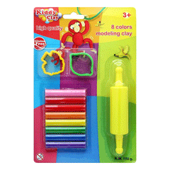 Kiddy Clay Modelling Clay 8 Colors St-100-8+6smt