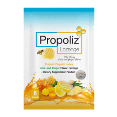 Propoliz Honey Lime & Ginger Lozenges 8s Pack