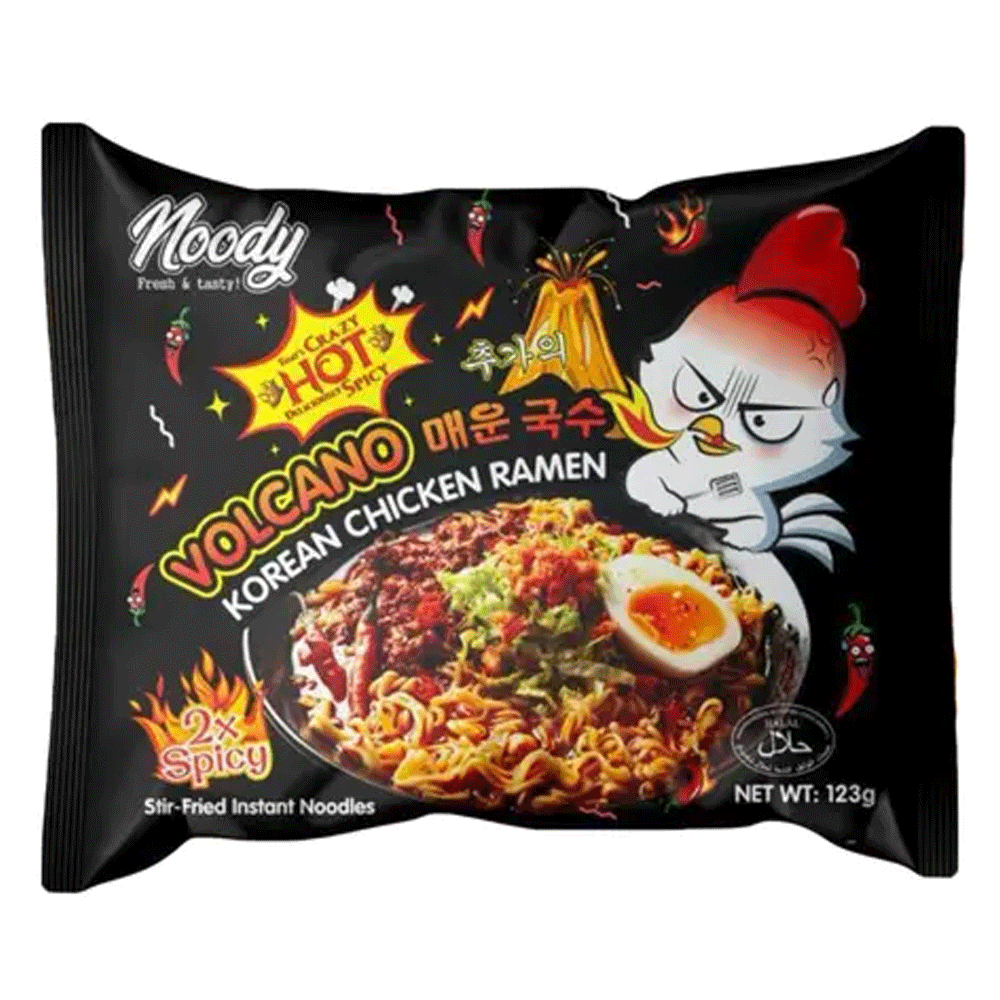 Noody Black Volcano Korean Chicken 2x Noodles 123g