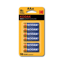 Kodak Max Super Alkaline Battery AA BP-6