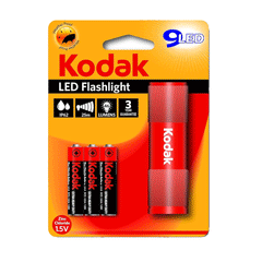 Kodak 9 Led Flashlight Red With Battery 30412460