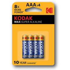 Kodak Max Super Alkaline Battery Aaa Bp-4