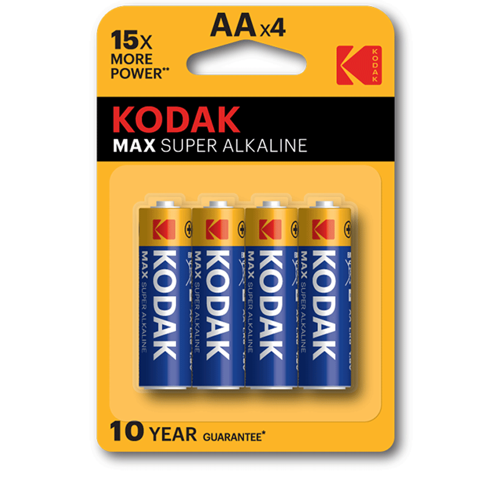 Kodak Max Super Alkaline Battery Aa Bp-4