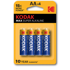 Kodak Max Super Alkaline Battery Aa Bp-4