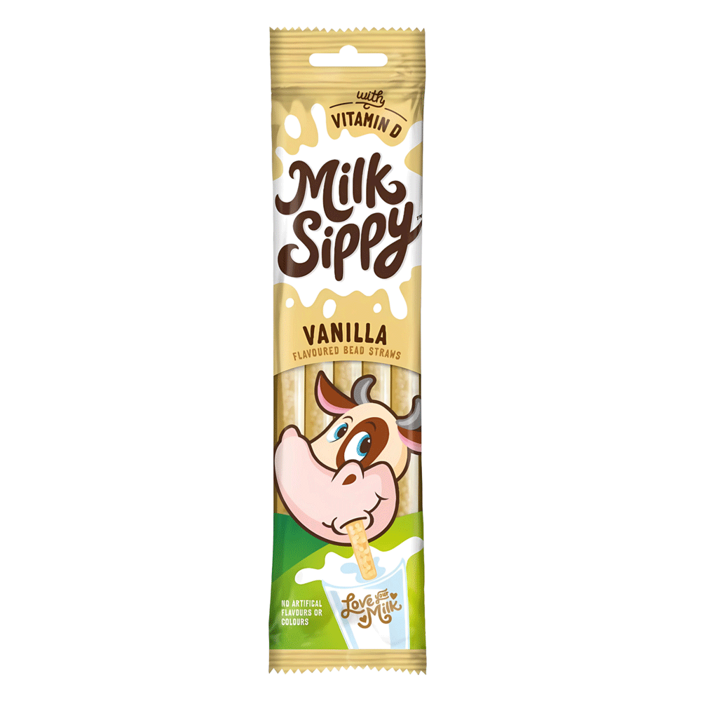 Milk Sippy Bead Straws Vanillla 30g