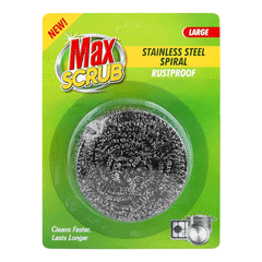 Max Scrub Stainless Steel Spiral RustProof Large