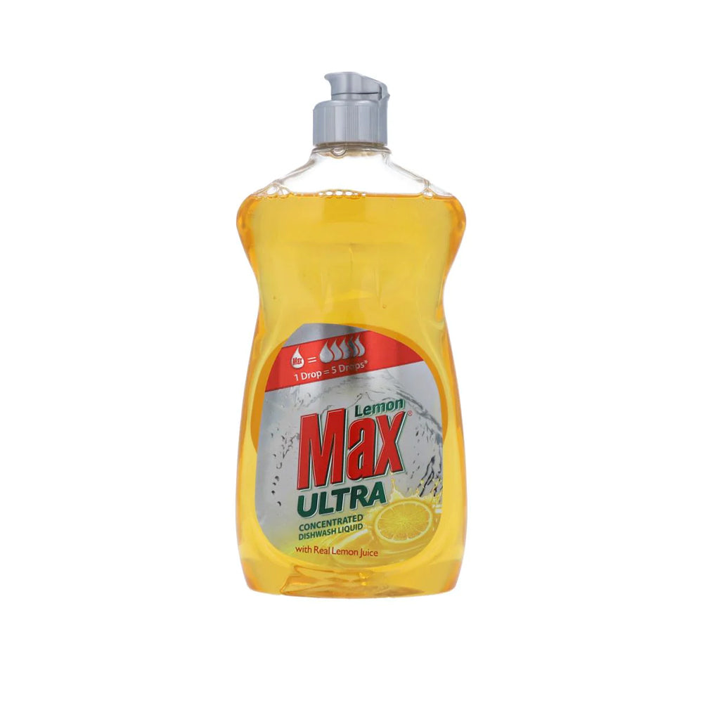 Lemon Max Dishwash Liquid Ultra Yellow 500ml