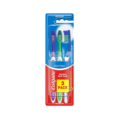 Colgate Extra Clean Medium Toothbrush 3s