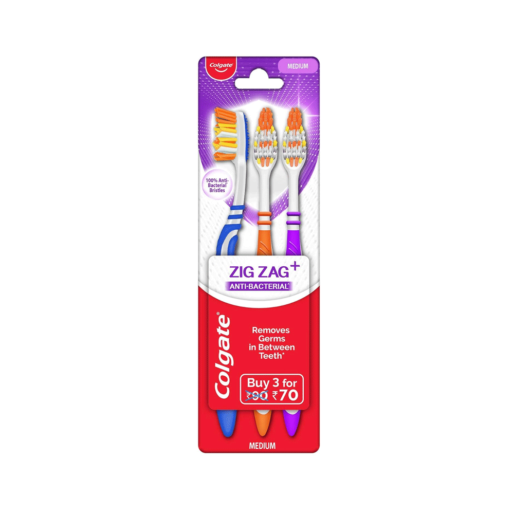 Colgate Zig Zag Soft Toothbrush 3s