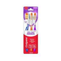 Colgate Zig Zag Soft Toothbrush 3s