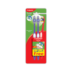 Colgate Premier Clean Medium Toothbrush 3s