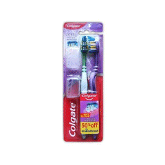 Colgate Zig Zag Medium Toothbrush 2s