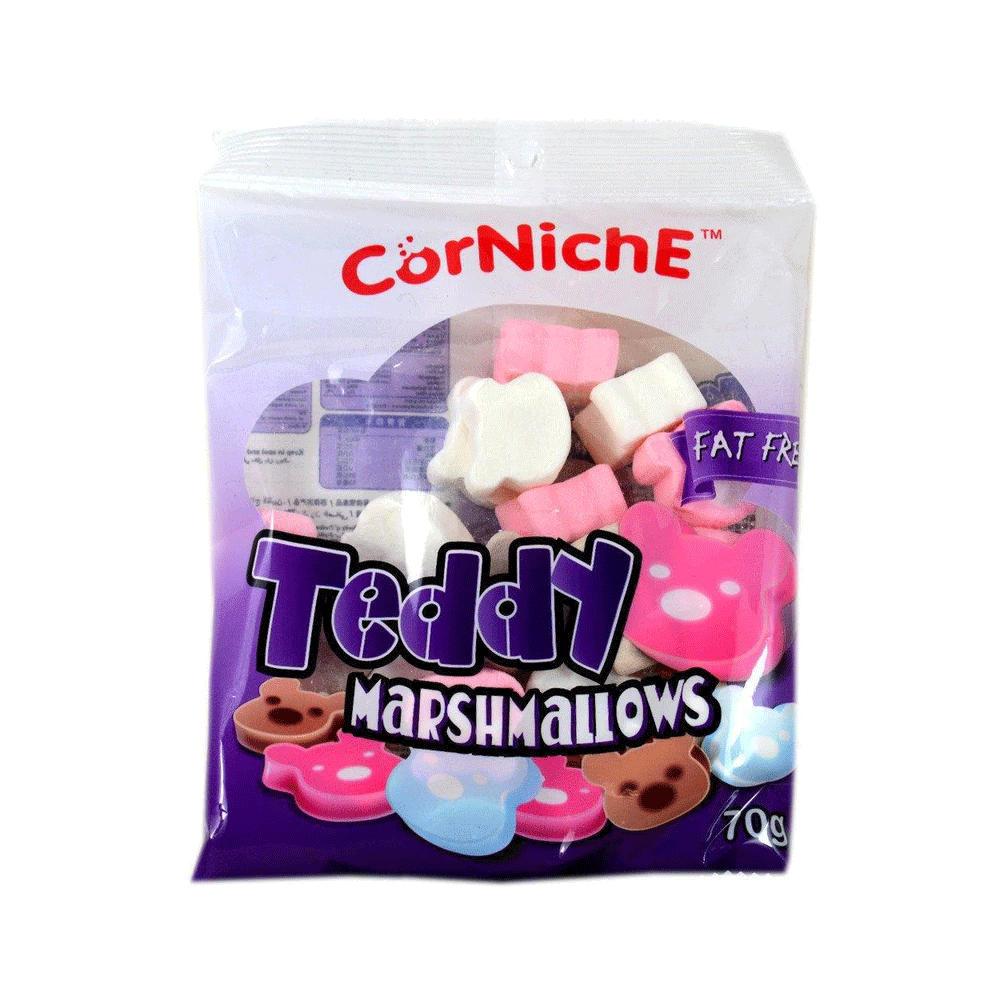 Corniche Teddy Marshmallows Chocolate Fat Free 70g
