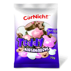 Corniche Teddy Marshmallows Assorted Fat Free 70g