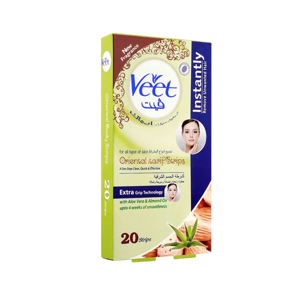 Veet Face Strips Aloe Vera & Almond 20s