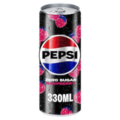 Pepsi Cola Zero Calories Raspberry Soft Drink 320ml