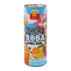 Best Day Popping Boba Tropical Bubble Drink 320ml