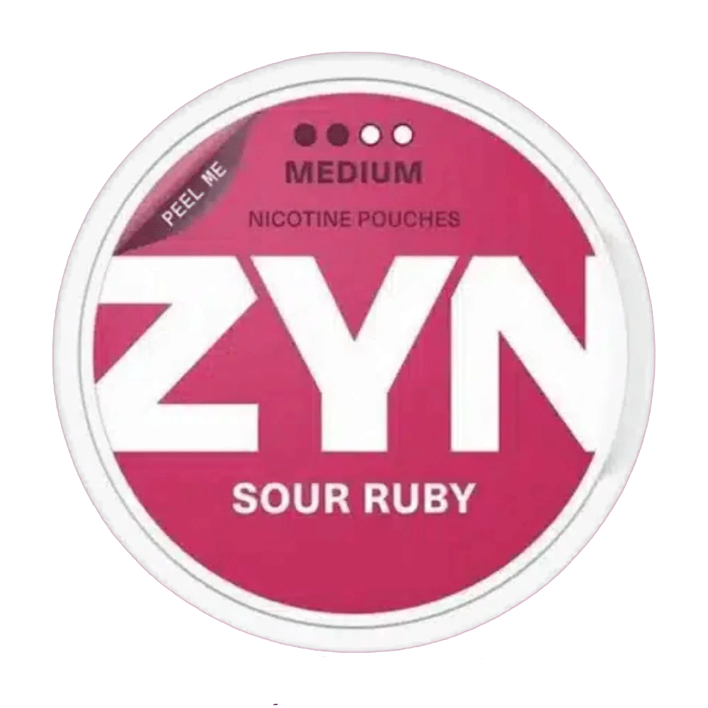 Zyn Sour Ruby Nicotine Pouches Medium