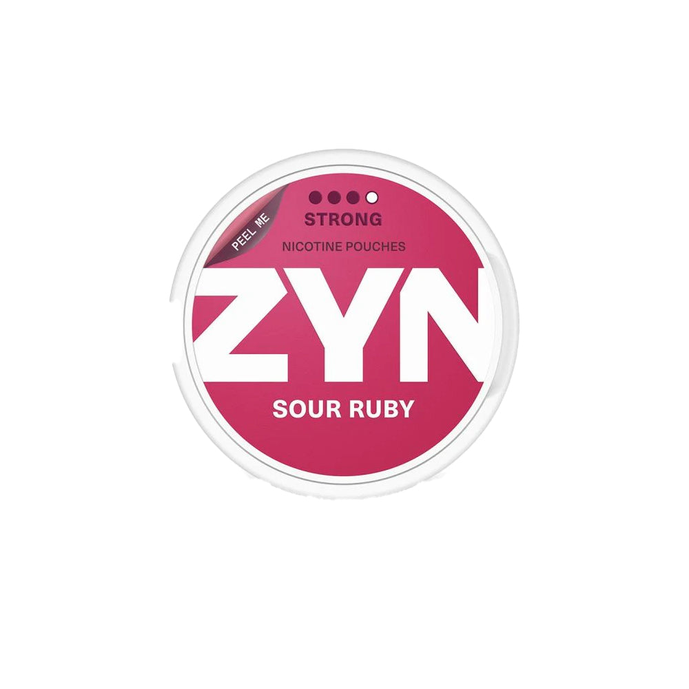 Zyn Sour Ruby Nicotine Pouches Strong