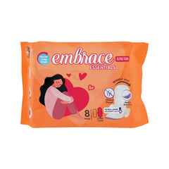 Embrace Ultra Thin Essentials Extra Long Pads 8s