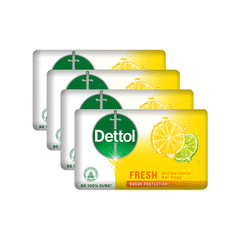 Dettol Fresh Antibacterial Bar Soap 110g 4 Pack