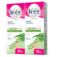 Veet Dry Skin 2 Body Wax Strips Pack