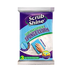 Scrub Shine Sponge Cloth 3s