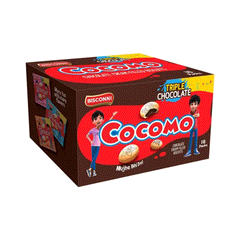 Bisconni Cocomo Tripple Chocolate Cream-filled Biscuits 24s